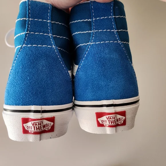 Vans Sk8-Hi Sneakers NWT Vibrant Blue Suede Canvas Skater Grunge 90s Vibes - Picture 4 of 5